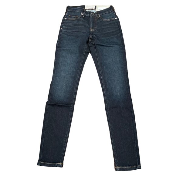 NWT Everlane Sz 23 Skinny Jean Regular Mid-Rise Deep Blue Stretch XXS / 00 - Picture 1 of 12